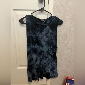 Blue Tie Dye Tank Top